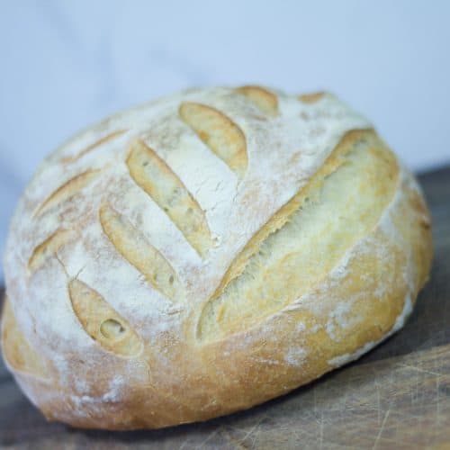 Easy Artisan Sourdough Bread Loaf Made with Beef Tallow