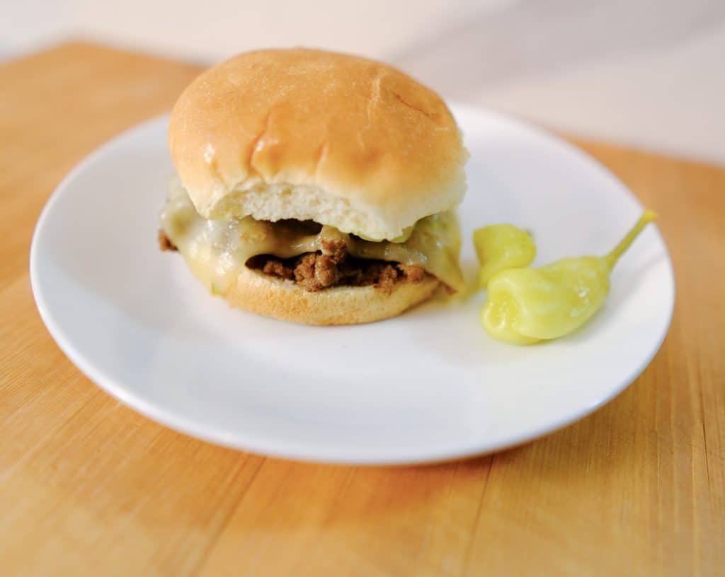 mississippi sloppy joe on a white plate