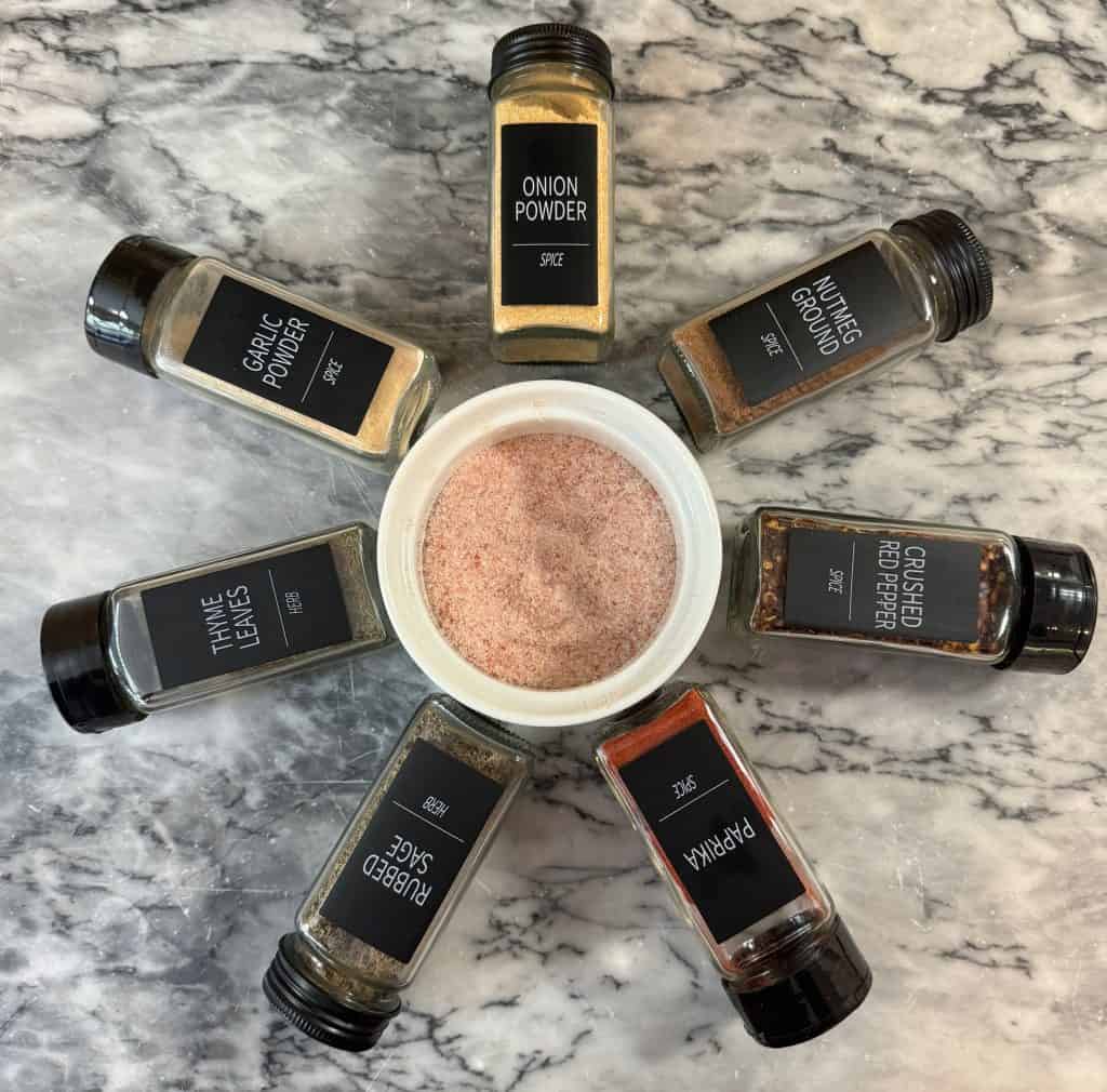 seasonings used to make Maple and Sage Chicken Sausage